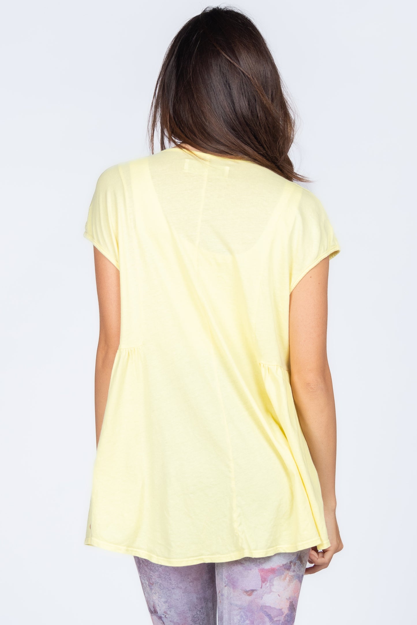 Split Neck Tunic with Side Panel Gather