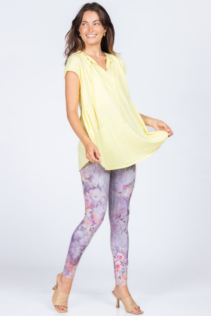 Split Neck Tunic with Side Panel Gather