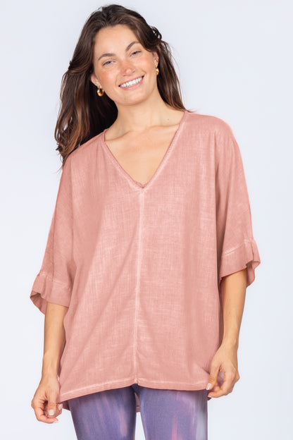 Drop-shoulder Loose-fit Top