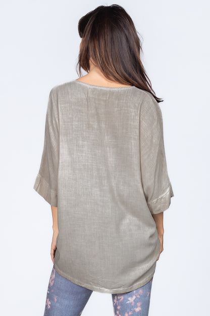 Drop-shoulder Loose-fit Top