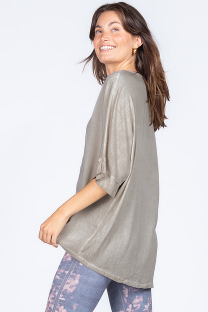 Drop-shoulder Loose-fit Top