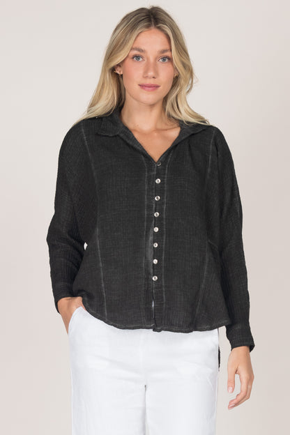 Hi-Low Paneled Blouse