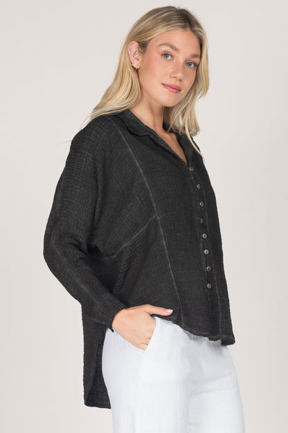 Hi-Low Paneled Blouse