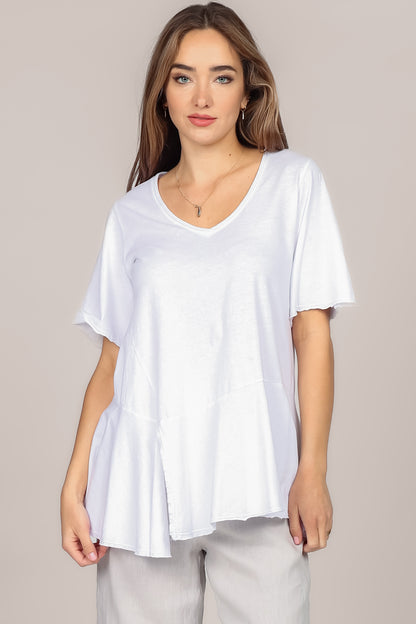 Split Peplum Tee