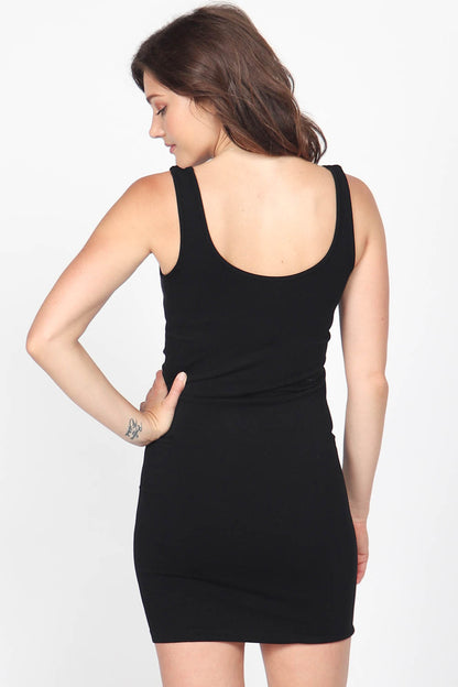 Reversible V-Scoop Neck Tank Dress