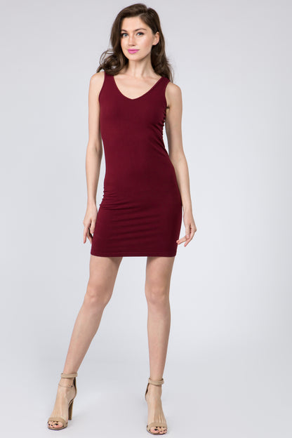 Reversible V-Scoop Neck Tank Dress