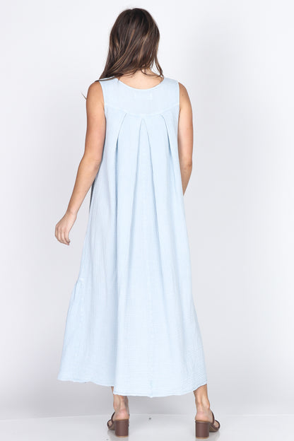 Mineral Wash Sleeveless Maxi Dress